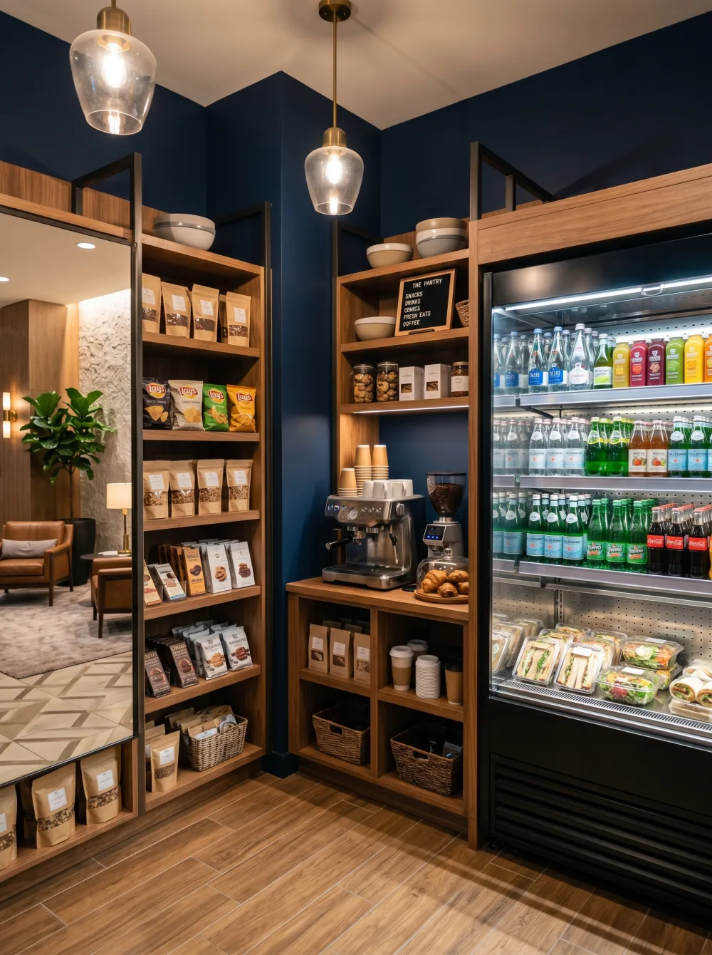 Hotel Pantry grab-and-go display interior